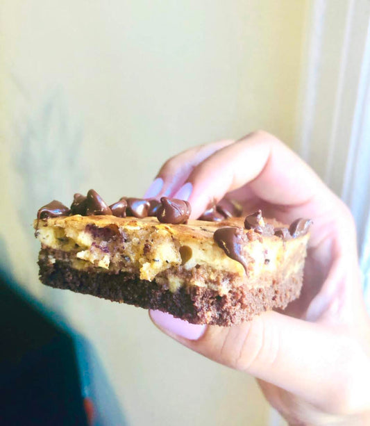 Blueberry Almond Butter Cheesecake Brownies